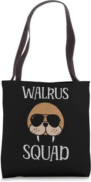Walrus Squad Tusk Whiskers Marine Mammals Tote Bag
