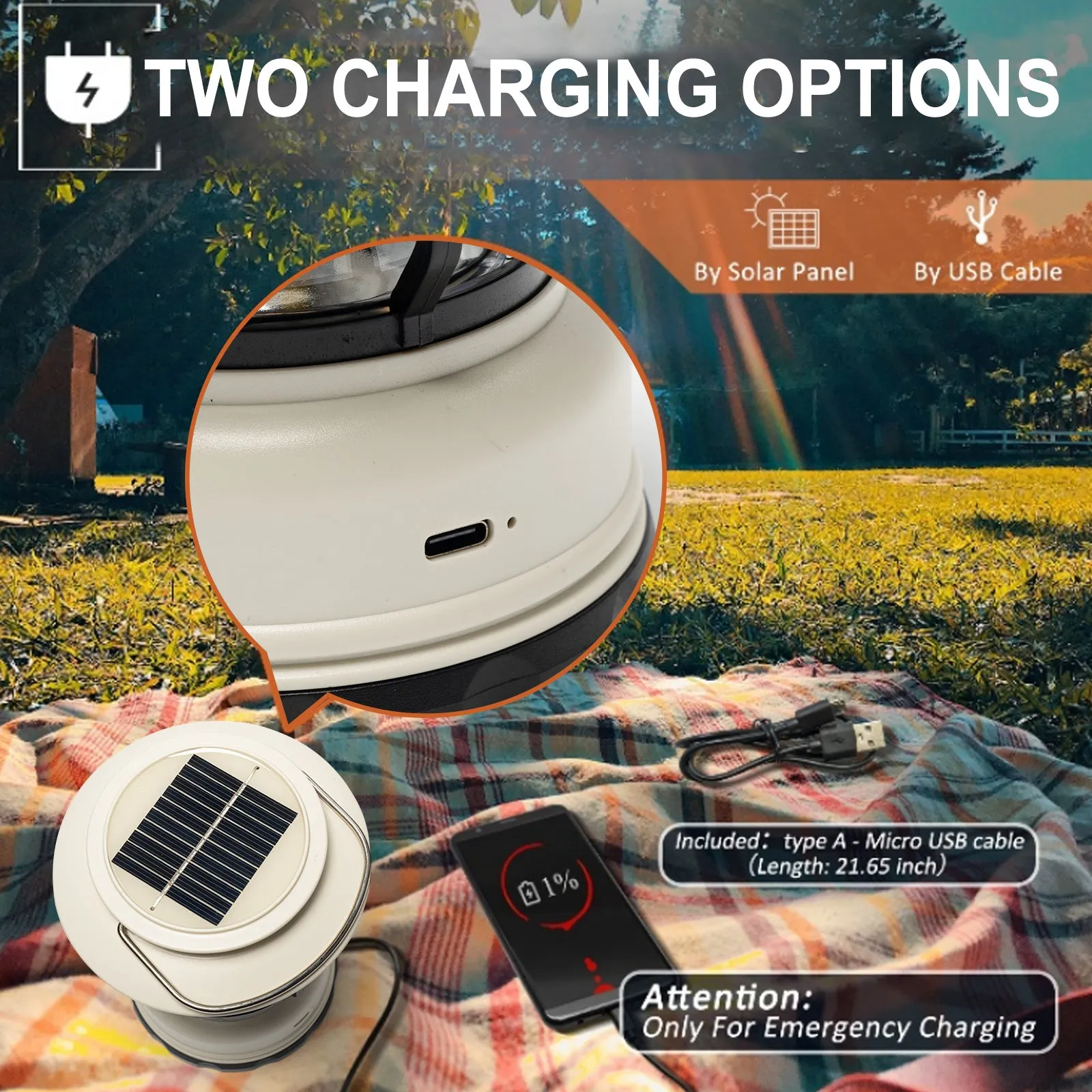 Wanjo Solar Camping Lantern