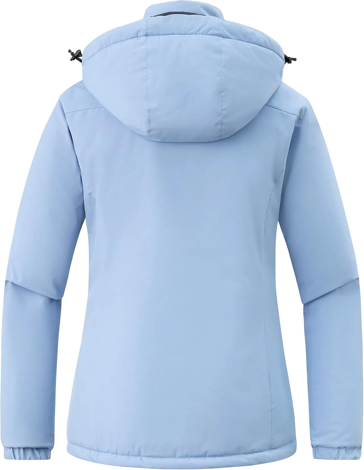 Wantdo Women's Mountain Waterproof Ski Jacket Hooded Winter Snow Coat Insulated Parka Fleece Rain Jacket