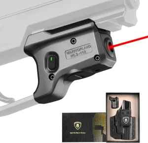 WARRIORLAND Red Laser Sight Fit P320 Compact M18 & Fullsize M17 with Kydex IWB Holster, First Red Beam Sight with Power Indicator, WLS-112 w/ P320 Holster