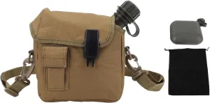 Water Canteen, 1.5L Large Outdoor Water Bottle Portable Flat Adjustable Waist Bag Camping Canteen Leak Proof Reservoir Jug for Hiking Climbing