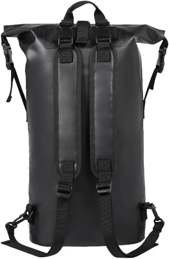 Waterproof Backpack Heavy Duty Roll- Closure Swim Bag with Front-Zipper Pocket