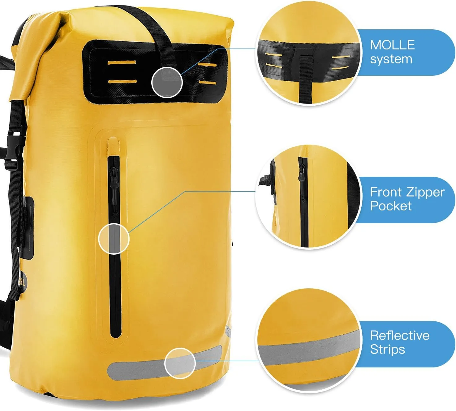 Waterproof Backpack Heavy Duty Roll- Dry Bag for Kayaking Rafting Boating