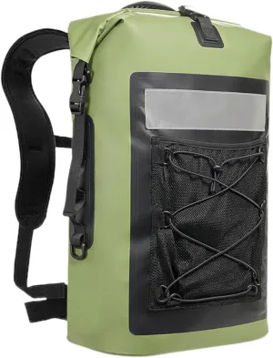 Waterproof Dry Bag Backpack Backpack 35L Practical Lightweight Storage Pack for River Trekking Camping Canoeing, Green