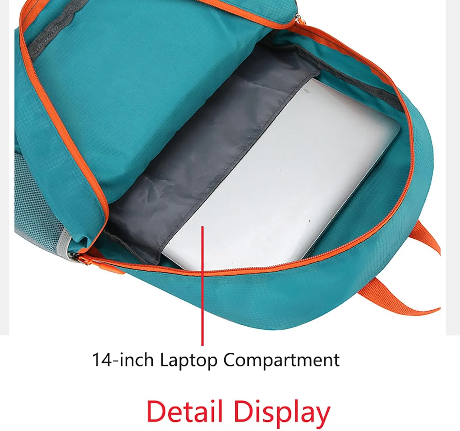Waterproof Ultralight Foldable Backpack for Outdoor Travel & Camping, 16-Inch Packable Daypack (Blue)