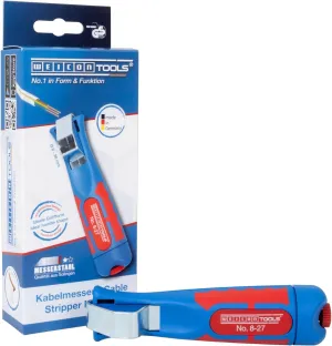 WEICON Cable Stripper No. 8-27 | Multi Stripping Knife | with adjustable cutting depth | for all common round cables | Working range 8-28 mm Ø