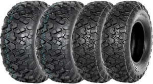 Weize ATV UTV all-terrain Tires 25x8-12 Front & 25x10-12 Rear, 6 PR, Set of 4