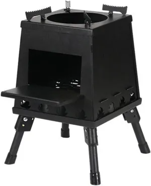WENSHENG POutdoor Fold Stove Lightweight Camping Wood Stove Picnic Stove Detachable Burning Wood Household Barbecue Firepit