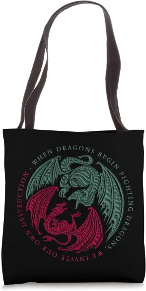 When Dragons Fight It's All Destruction Tote Bag