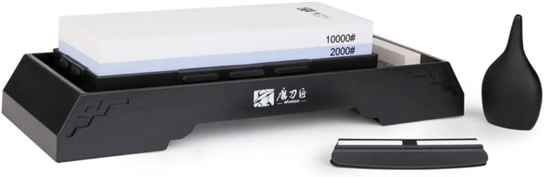 Whetstone Knife Sharpening Stone 2 Side Grit 240/2000、1000/6000、2000/10000 Waterstone Combination Corundum Whetstone Knife Sharpening Stone/Double Two-Sided Knife Waterstone (TG8120)
