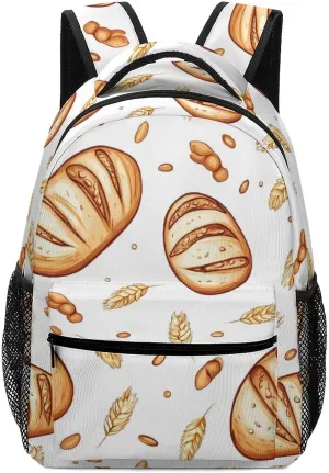 Whole Wheat Breads Travel Backpack Lightweight Shoulders Bag Laptop Daypack for Work Office