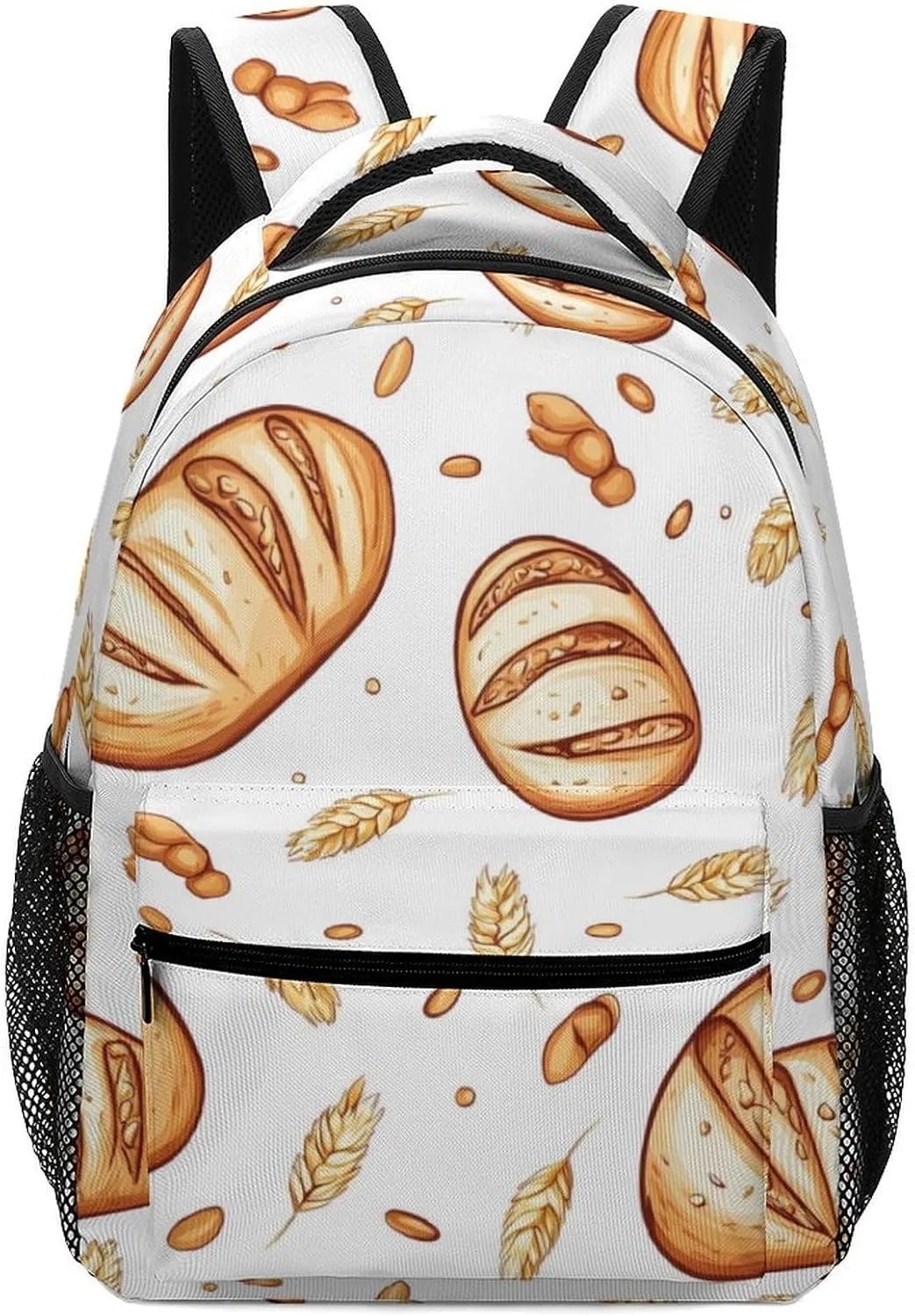 Whole Wheat Breads Travel Backpack Lightweight Shoulders Bag Laptop Daypack for Work Office