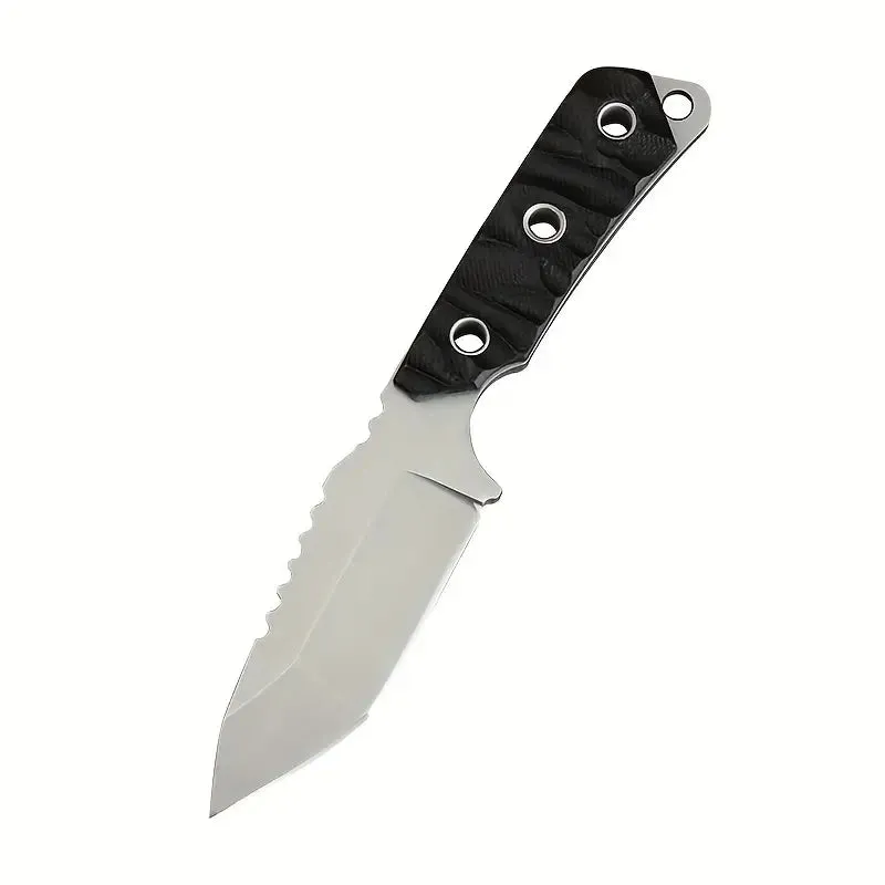 Wild West Survivalist: Multi-Function Knife with Built-In Flint, Compass, and Mirror