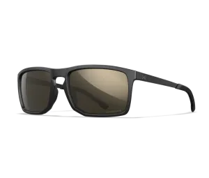 Wiley X WX AXE Sunglasses Oval MATTE BLACK CAPTIVATE™ Tungsten Mirror (Non-Polarized)