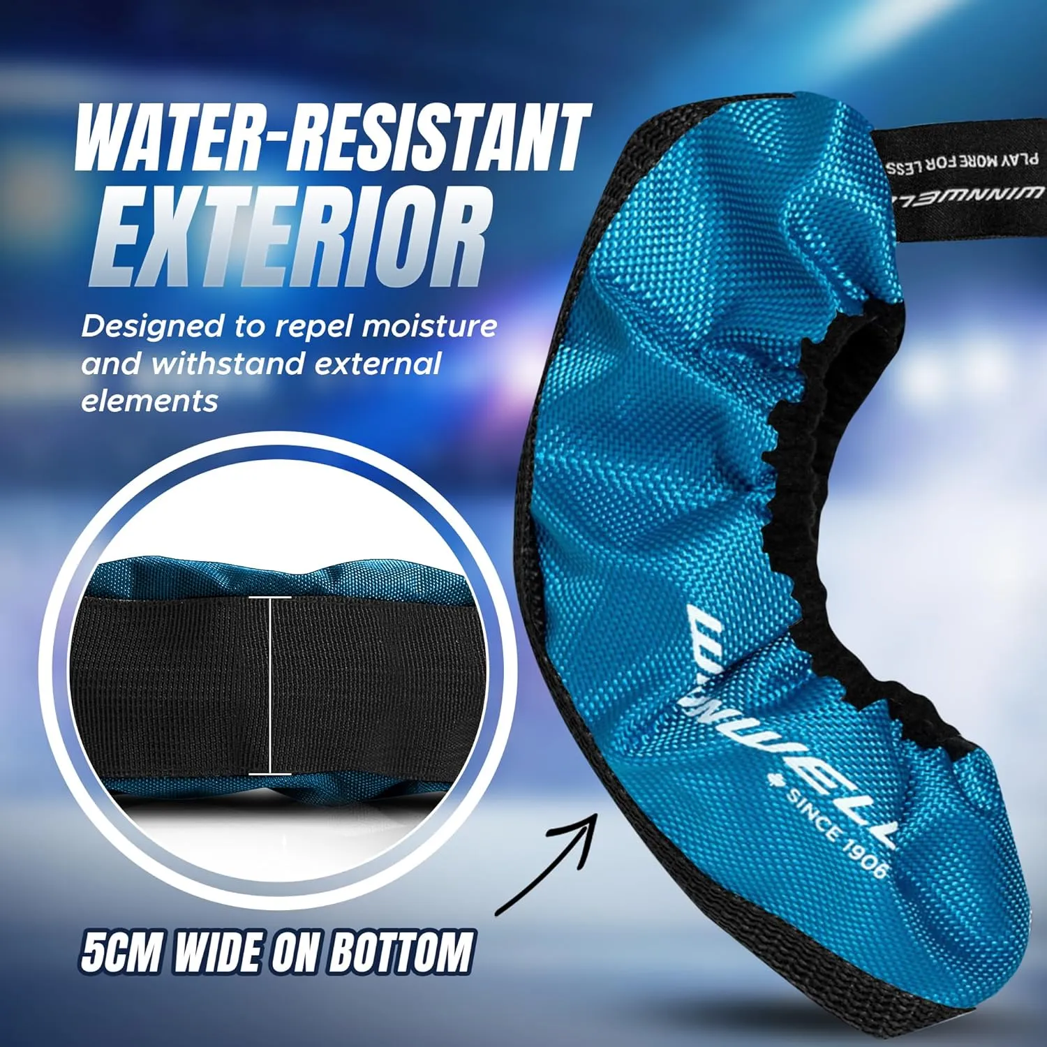 Winnwell Premium Skate Guards Protective, Cut-Resistant, Water-Resistant Covers for Ice Hockey and Figure Skates