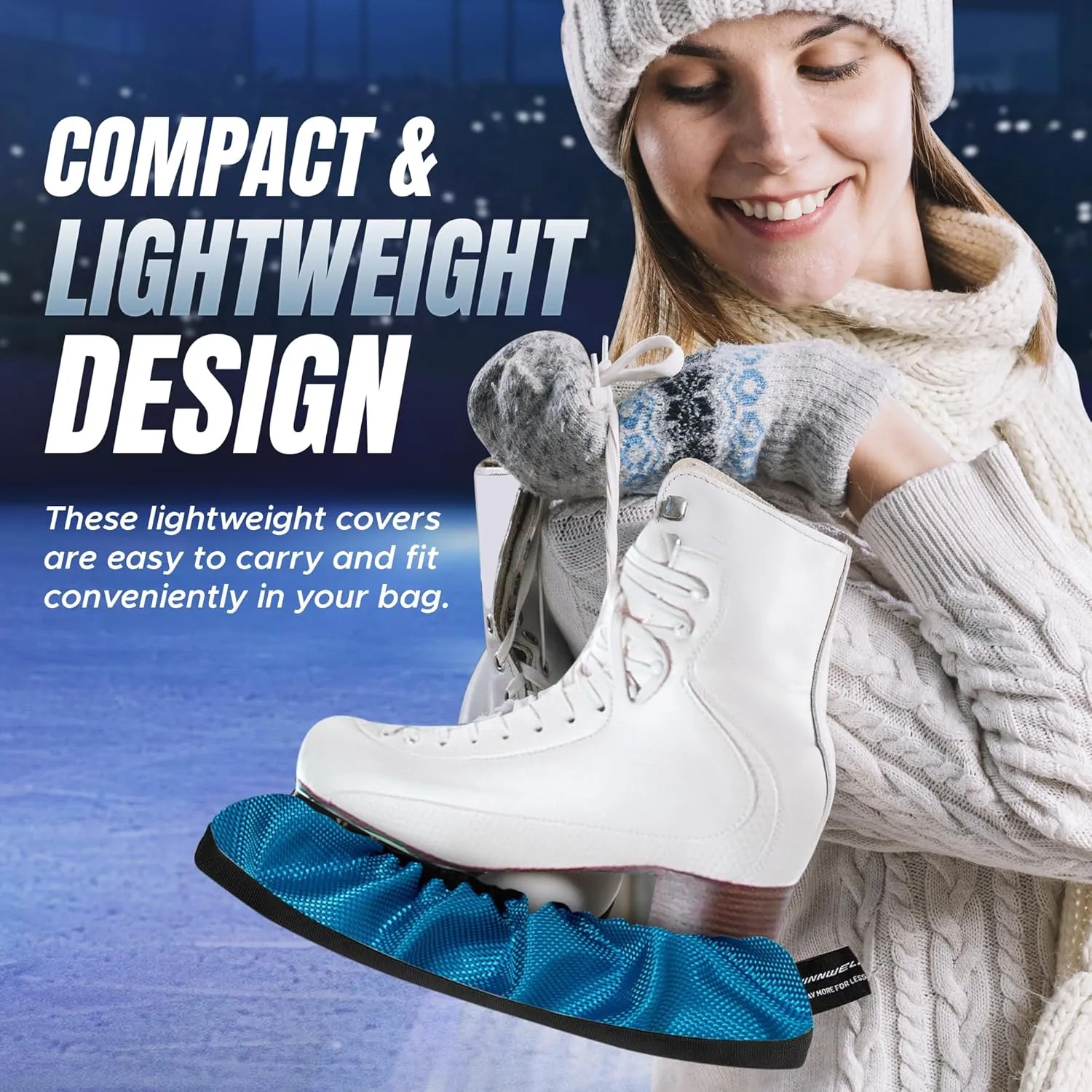 Winnwell Premium Skate Guards Protective, Cut-Resistant, Water-Resistant Covers for Ice Hockey and Figure Skates