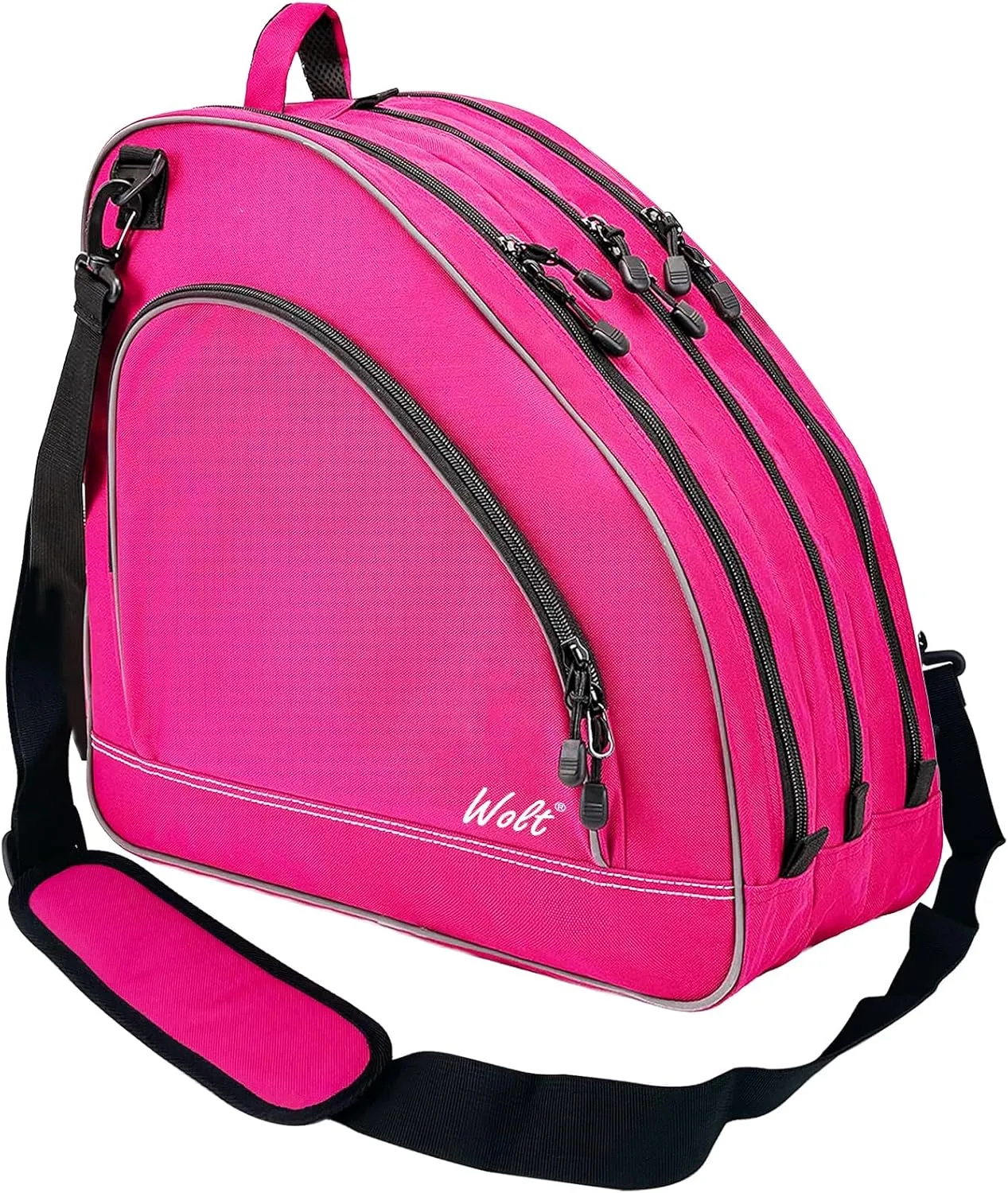 WOLT Ice Skate Bag - Roller Skate Bag, Inline Skate Bag with Adjustable Shoulder Strap for Both Youth and Adults.