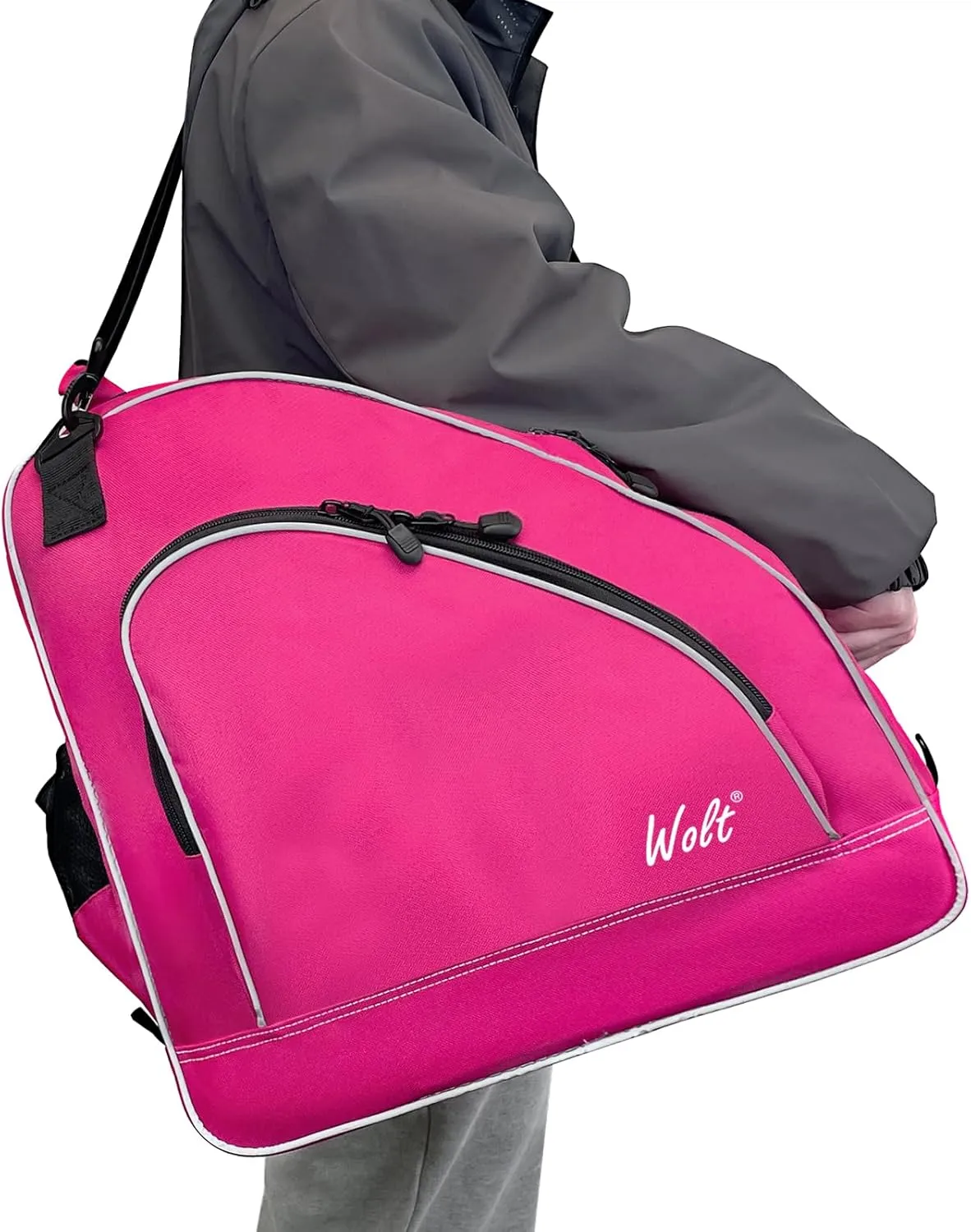 WOLT Ice Skate Bag - Roller Skate Bag, Inline Skate Bag with Adjustable Shoulder Strap for Both Youth and Adults.
