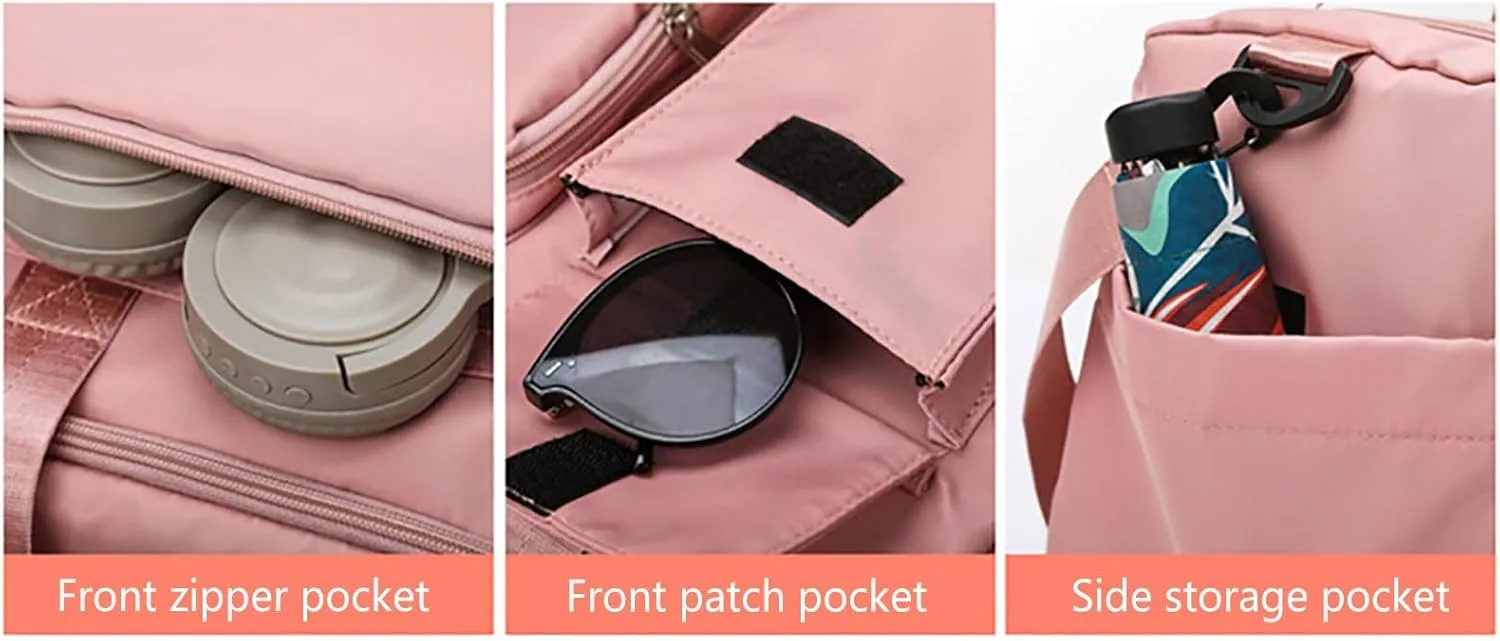 Womens Gym Bag with Shoes Compartment,28L Duffel Bag Men,Waterproof Gym Duffle Bag for Workout Travel Yoga Sports