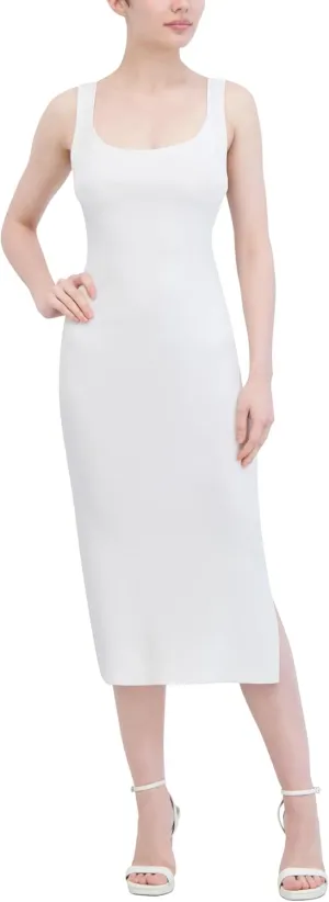 Women's Sleeveless Square Neck Midi Sweater Dress