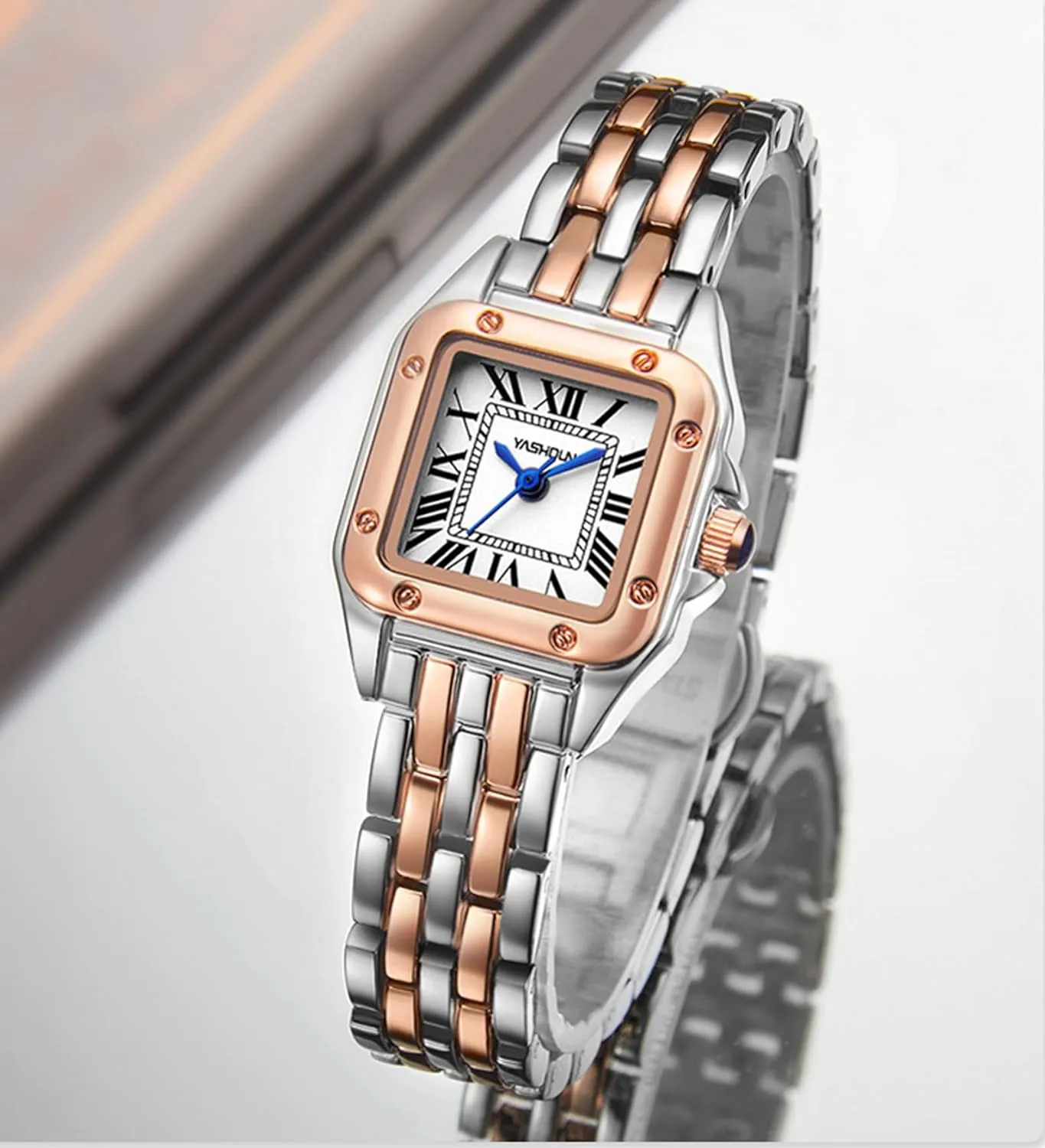 Women's Temperament Square Dial Waterproof Quartz Watches