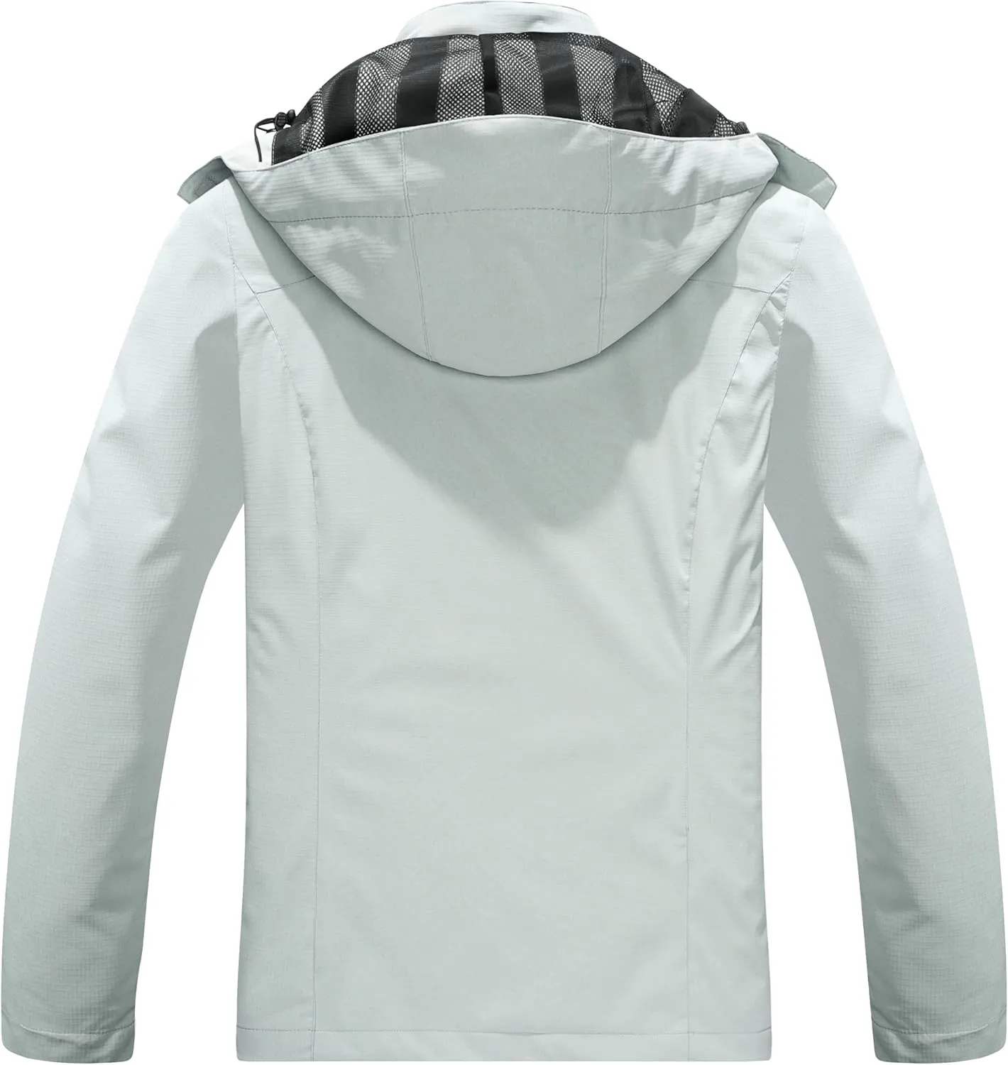 Women's Waterproof Raincoat Lightweight Rain Jacket Detachable Hood Travel Outdoor
