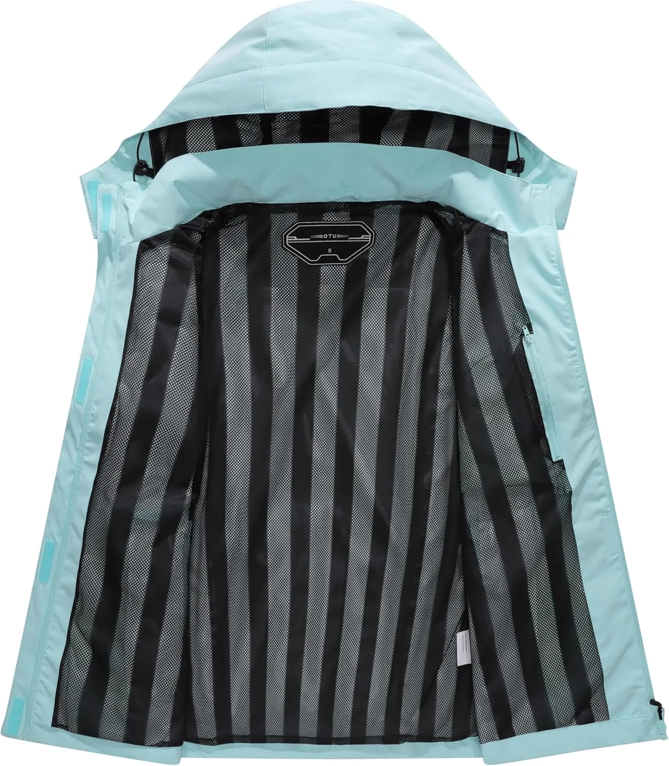 Women's Waterproof Raincoat Lightweight Rain Jacket Detachable Hood Travel Outdoor