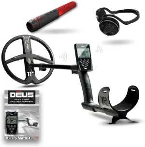 XP Metal Detectors Deus - with WSAUDIO Headphones & MI-6 Pinpointer - Weatherproof and Fully Wireless - 11" X35 Coil, Remote Control & S-Telescopic Stem (DEUS-28X35RCEA   WSAUDIO   MI-6)
