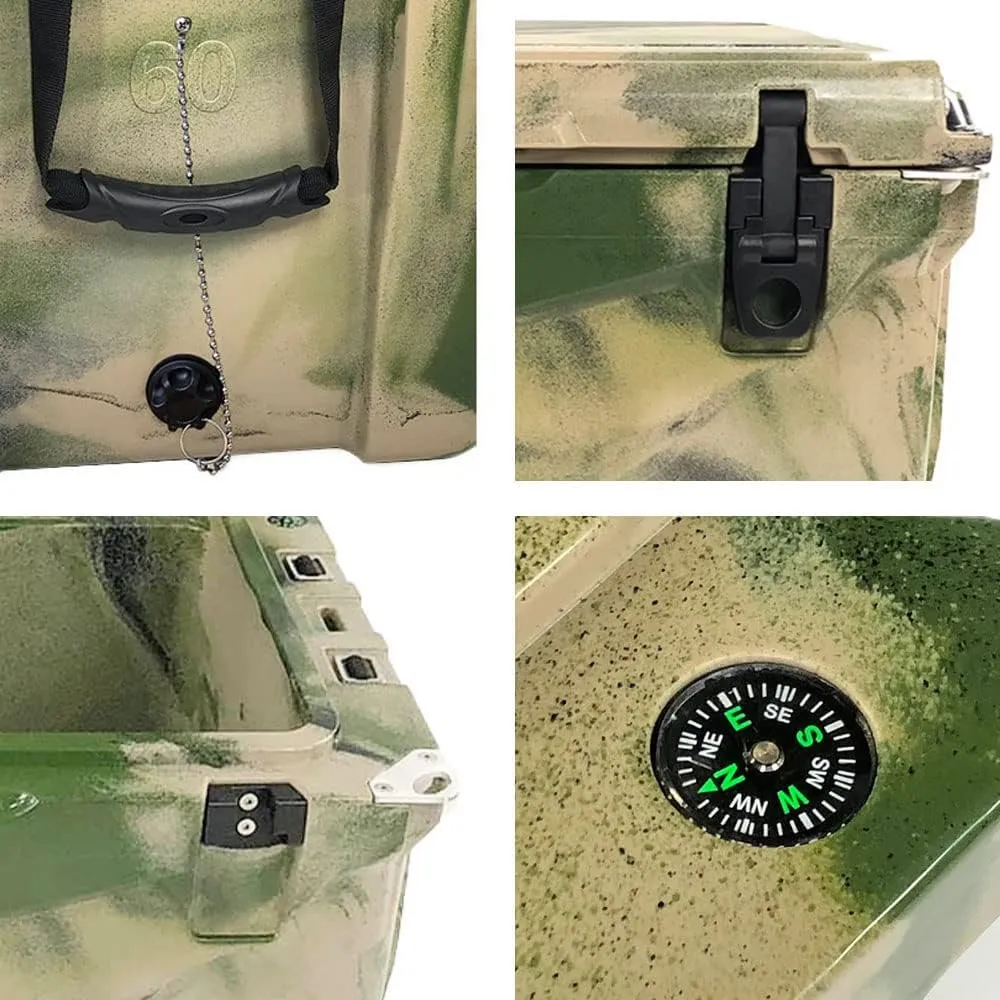 Xspec 60 Qt XL Roto Molded High Performance Camping Cooler Ice Chest | Extra Large Pro Tough Durable Outdoor Overland Rotomolded Hard Cooler
