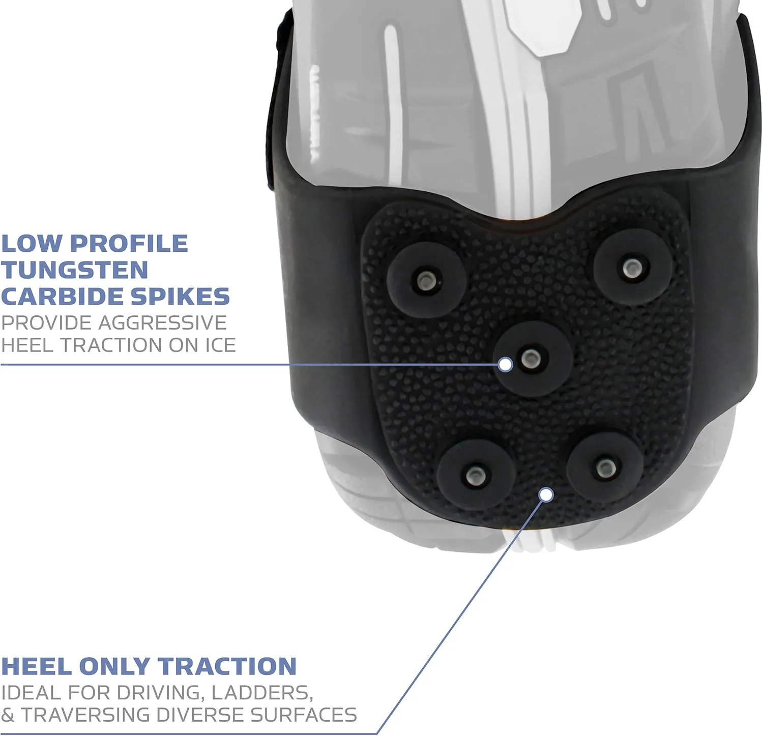Yaktrax Heeltrax Heel-Only Traction Cleats for Walking on Ice and Snow (1 Pair)