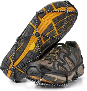 YakTrax Walk Ice & Snow Grips for Walking Shoes, Elastic Rubber Strap & 1.2mm Steel Coils, Provides Traction in Ice & Snow