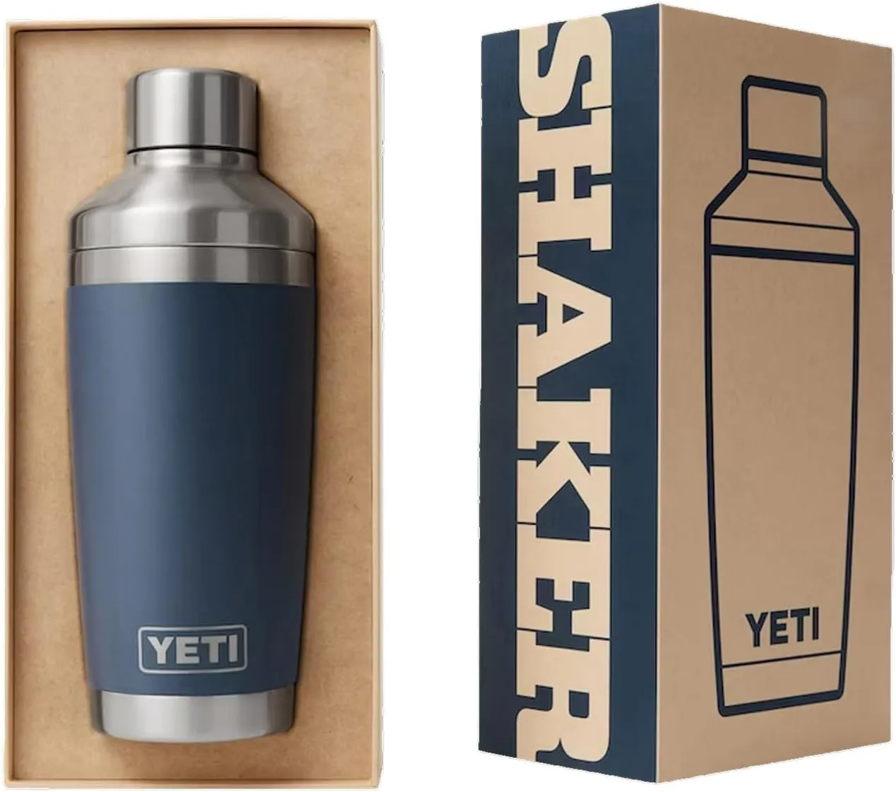 YETI Rambler 20 oz Cocktail Shaker, Stainless Steel, Vacuum Insulated, Big Sky Blue