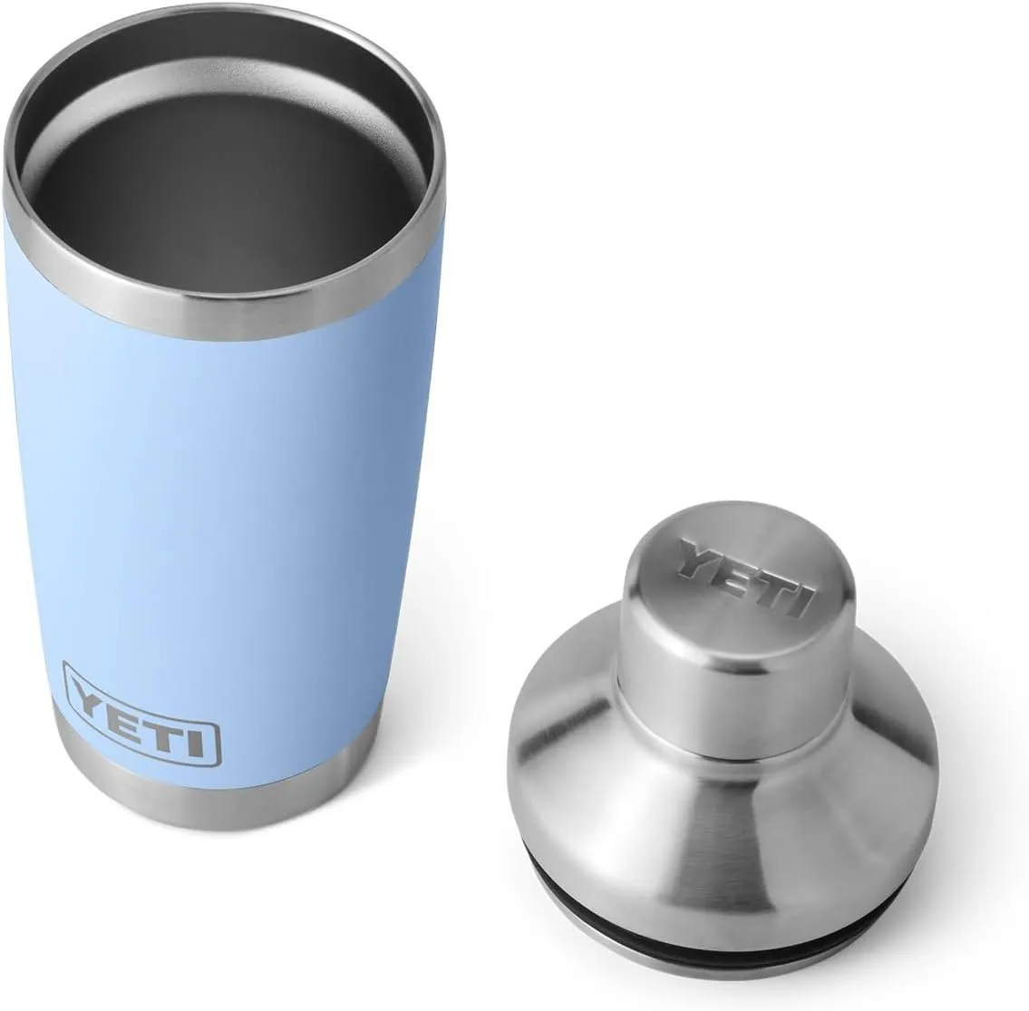 YETI Rambler 20 oz Cocktail Shaker, Stainless Steel, Vacuum Insulated, Big Sky Blue