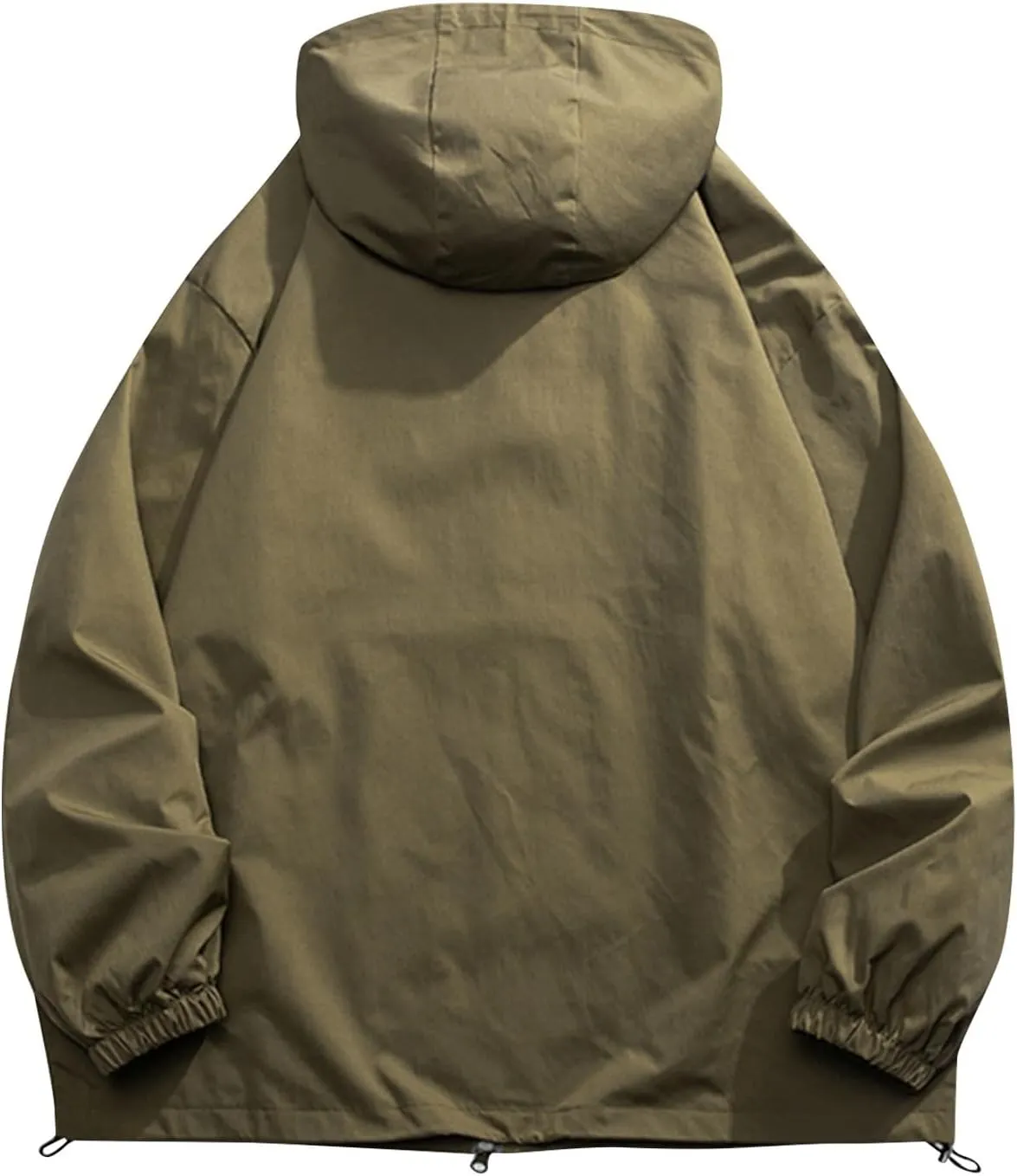 Ymosrh Men's Jacket Waterproof Rain Lightweight Hooded Shell for Travel Hiking Golf Raincoats with Hood, M-5XL