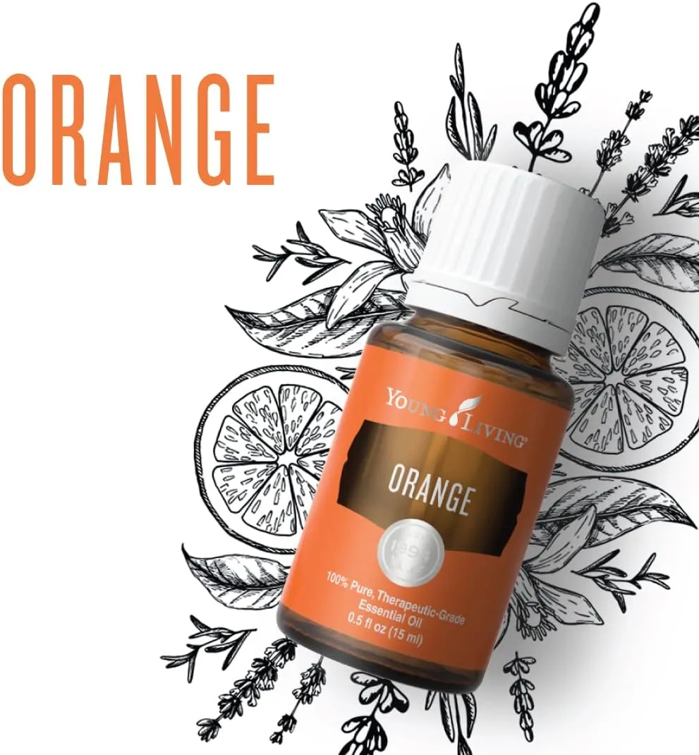 Young Living Orange Essential Oil 15ml - Brighten Your Space with an Uplifting Citrus Aroma - Cleanse, Refresh, and Promote Wellness - Premium Young Living