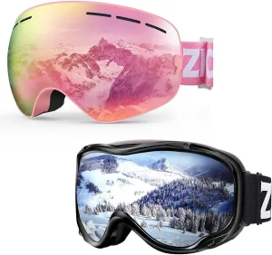ZIONOR Lagopus Ski Goggles and XMINI Kids Ski Goggles