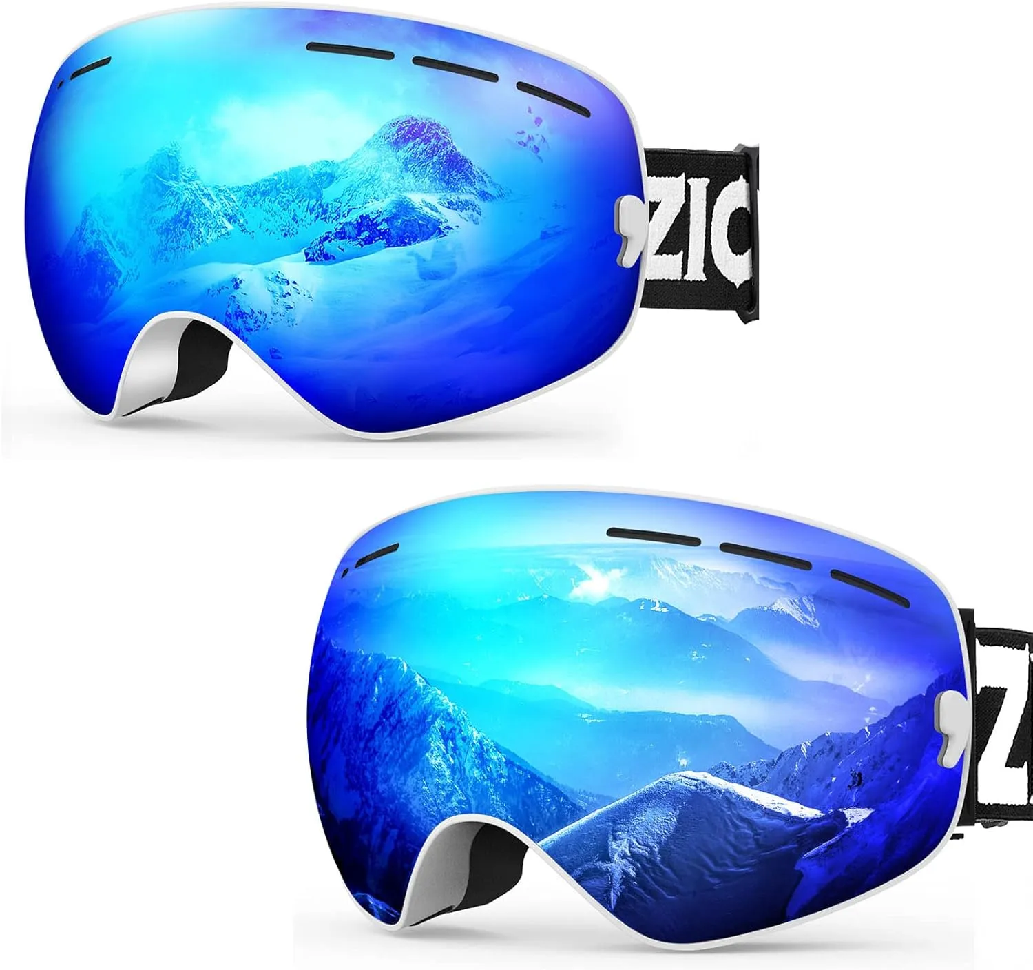 ZIONOR Lagopus Ski Goggles and XMINI Kids Ski Goggles